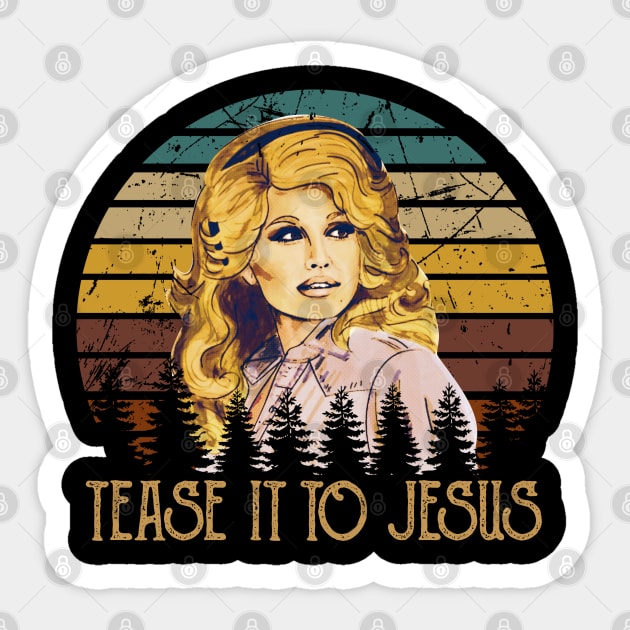 Vintage Musical Retro Parton My Favorite People Sticker by RonaldEpperlyPrice